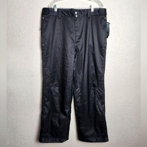 White Sierra Men's Bozo Shell Ski Snowboard Pants Black Size L NWT